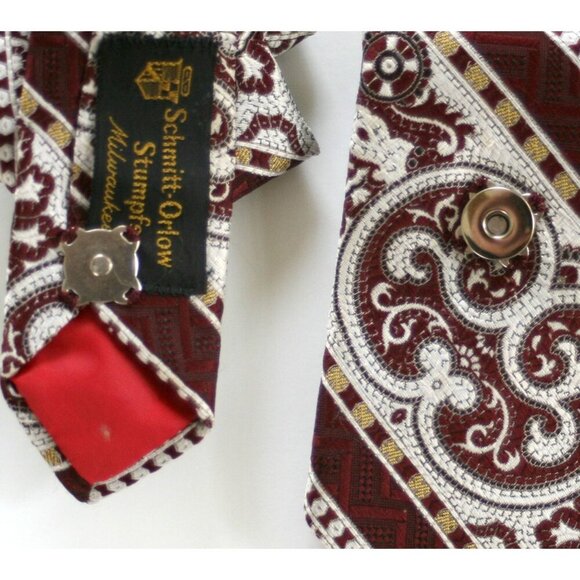 Ogsplosh Ascot Scarf Made From A Repurposed Vintage Necktie NEW - Picture 4 of 7